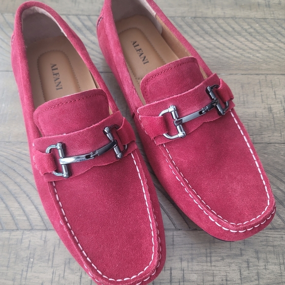 Alfani Other - Alfani Men’s Merry Suede Leather Moc-Toe Driving Loafers Sz 11